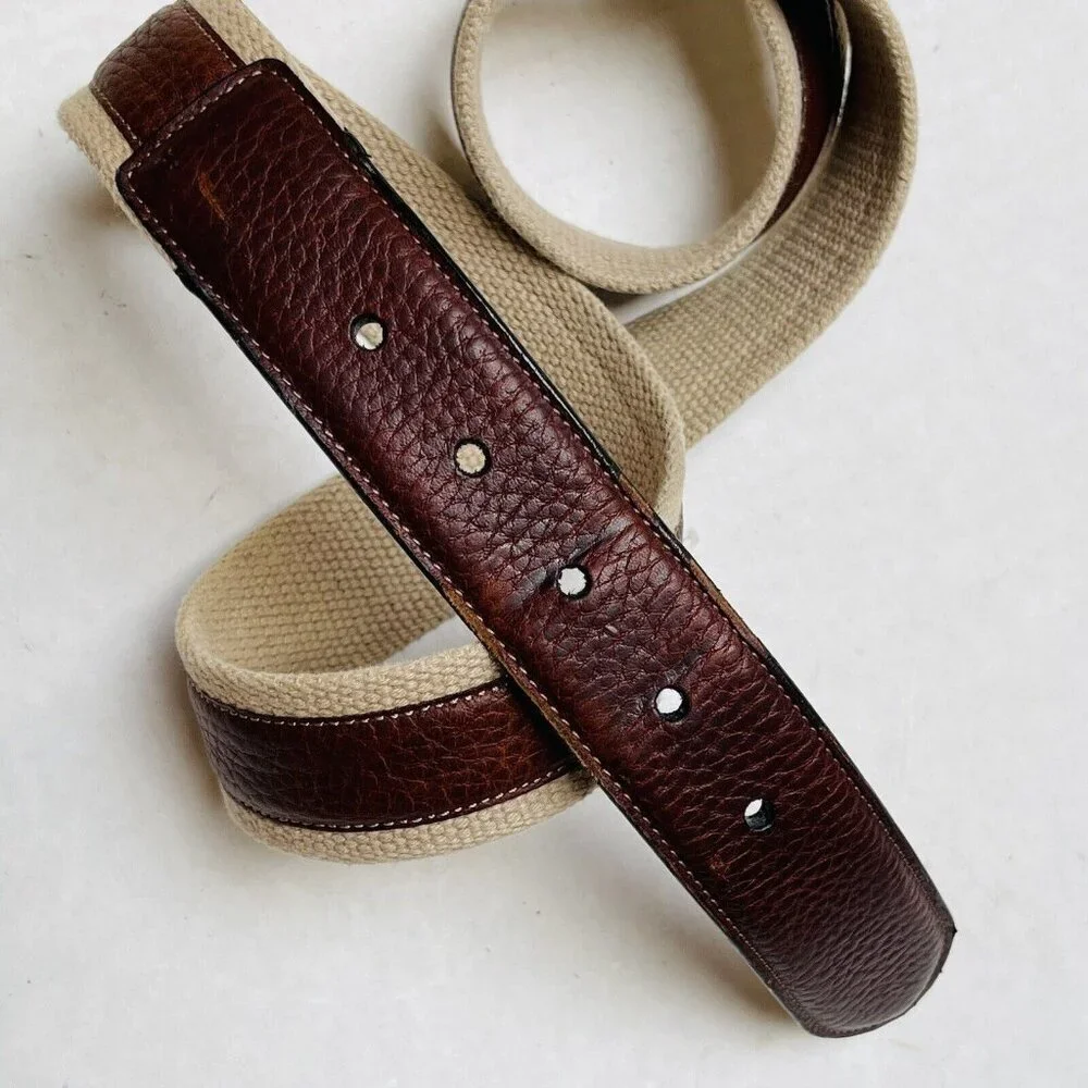 Columbia Leather Fabric Belt‎ Mens 40 Western Outdoor Casual Travel Vacation